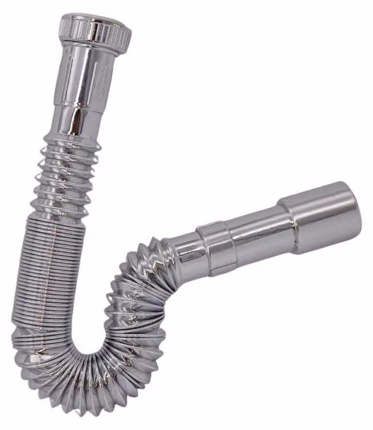Schläfer 439309 | Sifone Flessibile Universale per Lavabo Bagno e Cucina, Lavandino G 1 1/4" con Scarico a Diametro Regolabile da 32 a 40mm e Tubo di Scarico a S Estendibile da 360 a 800mm