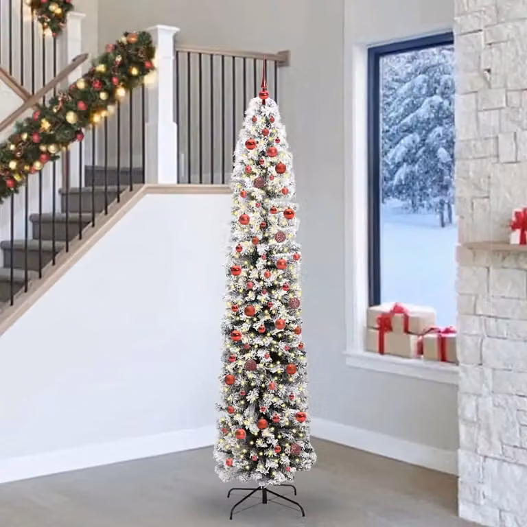 Albero di Natale artificiale vidaXL verde con 300 LED luce bianca calda, Altezza: 240 cm