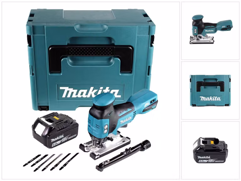Makita DJV 181 G1J Seghetto alternativo a batteria 18V in valigetta Makpac + 1x Batteria 6,0 Ah - senza caricabatterie