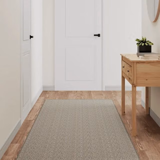 Tappeto a corsia vidaXL Aspetto Sisal Platina Grigio L: 80 cm, P: 400 cm