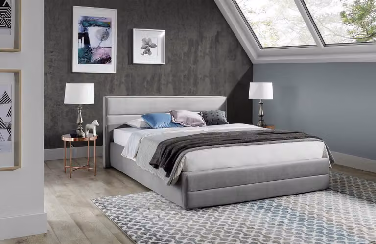 Designer Bett Schlafzimmer Betten Leder Hotel Luxus Polster Sitz