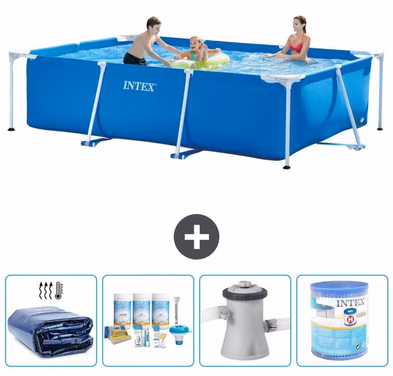 Piscina fuori terra rettangolare - 300x200x75 cm - 5 pezzi - Modello S30148