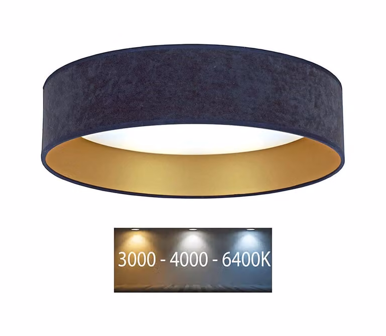 Brilagi - Plafoniera LED VELVET LED/12W/230V d. 30 cm 3000K/4000K/6400K blu/oro