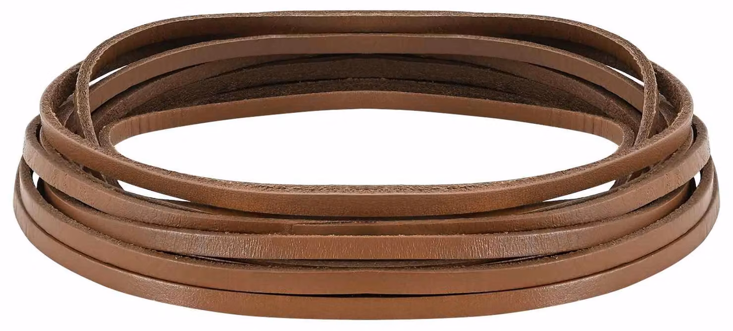 Cinghia in pelle, colore marrone, dimensioni 200 x 0,4 cm, materiale: pelle
