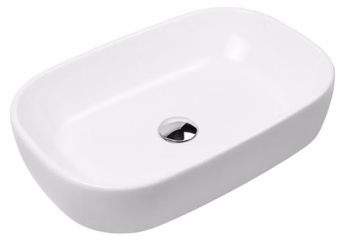 Lavabo da appoggio ovale OLTENS Jurong, 54 x 36 cm, con tecnologia SmartClean