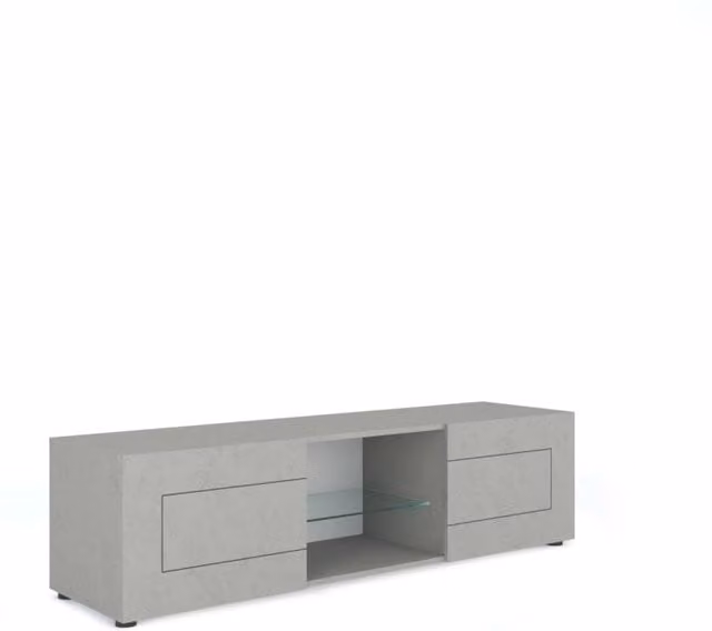 Porta TV 2 ante con vano a giorno 150x40x40 cm Elios cashmere