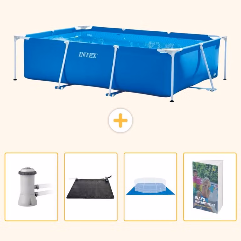 Piscina fuori terra rettangolare - 300x200x75 cm - 5 pezzi - Modello SCB126