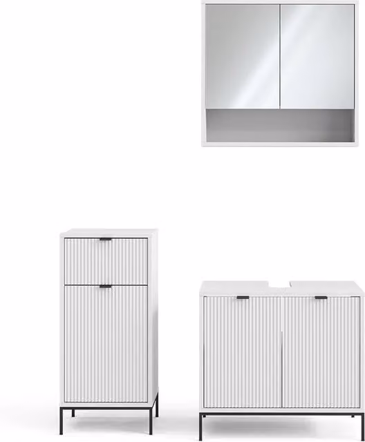 Set di mobili da bagno Eliza Bianco 3 pezzi Vicco