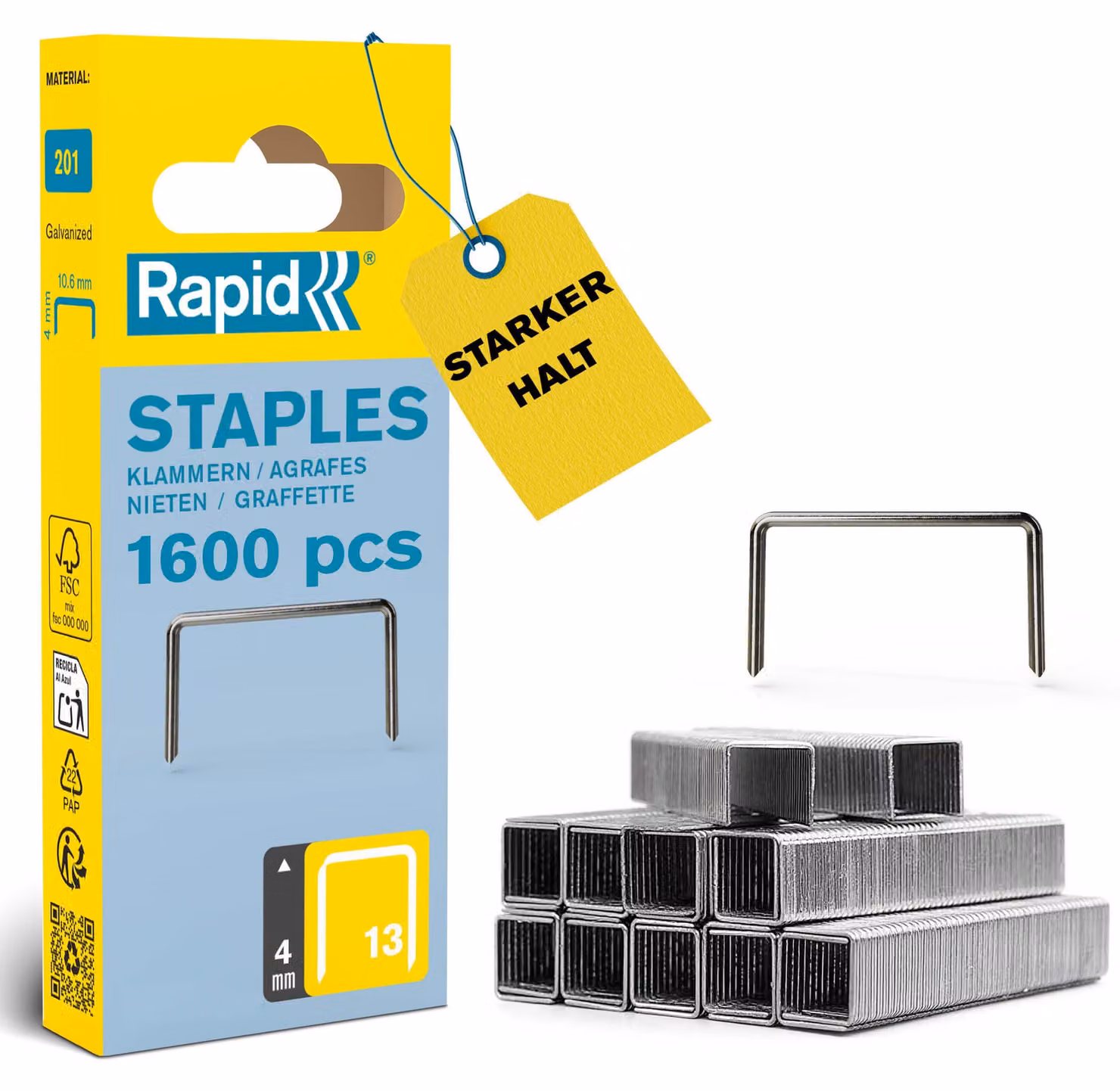 Graffe 13/4 zincate in blister 1650 pezzi