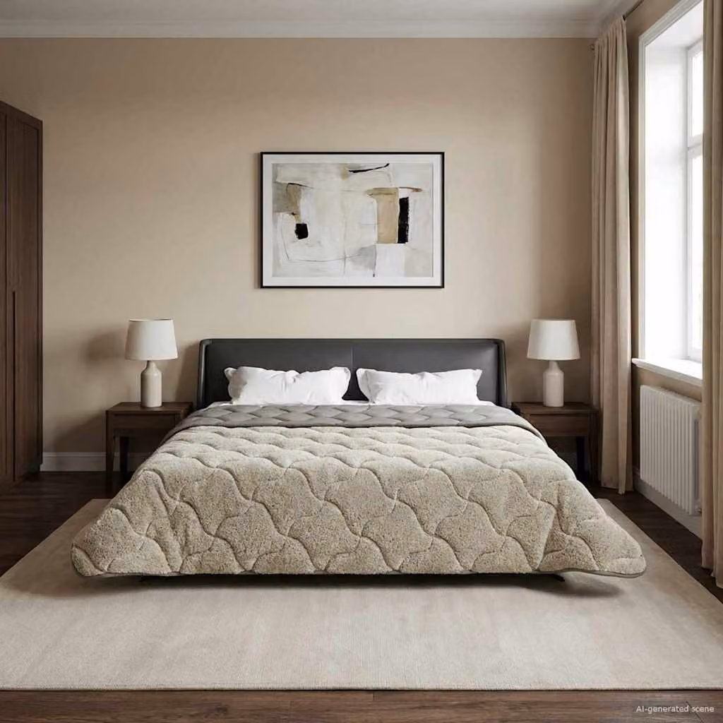 vidaXL Piumone Invernale in Microfibra Traspirabile e Reversibile, Grigio, L/P: 240 x 220 cm
