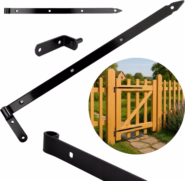 ADGO, cerniere per porte, cerniere per cancelli, nere, cerniere per porte, esterne, interne 1000 mm
