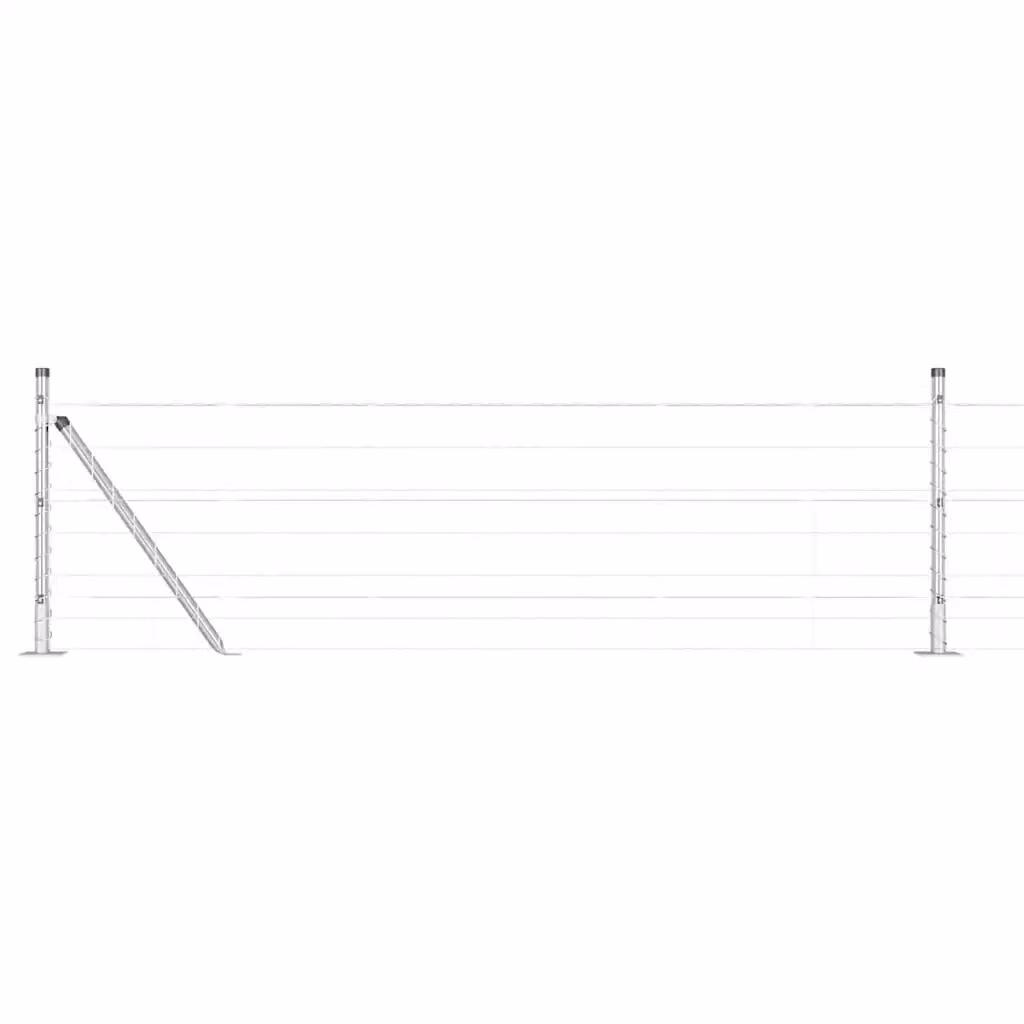 Recinzione vidaXL in acciaio galvanizzato argento con base in calcestruzzo, L: 25 m, H: 0,6 m – 2