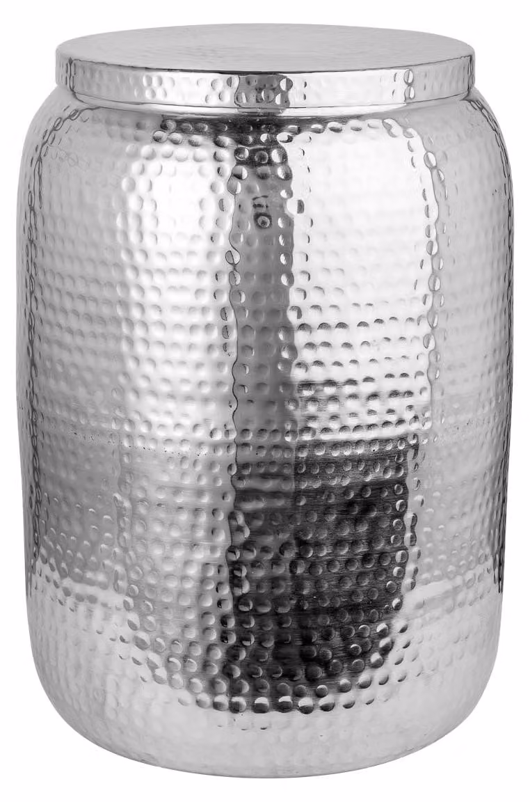 Tavolino da 50 cm, argento, design moderno, per il soggiorno. ACQUISTA ORA