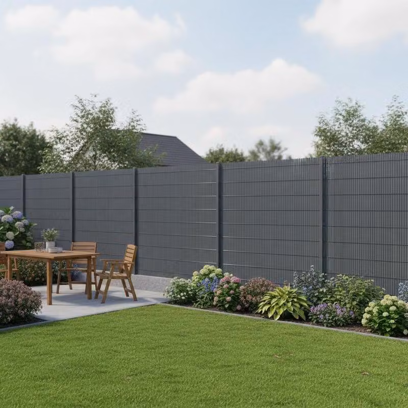 Recinzione per giardino, 90 x 500 cm, materiale plastico, resistente ai raggi UV, resistente alle intemperie, regolabile