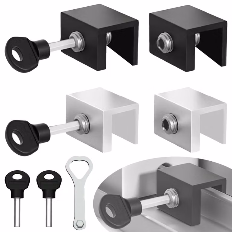 Set di 4 serrature di sicurezza per porte scorrevoli e finestre