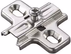 Salice Basetta Fissa per Cerniere B2V3H09 600 in Acciaio Inox Argento Confezione da 600 Pezzi