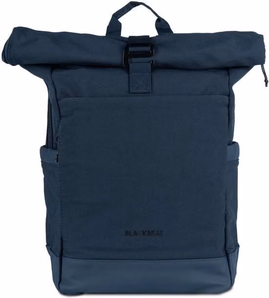 Zaino impermeabile blu per uomo e donna con tasca per laptop e scomparto per bevande, ideale per lavoro, viaggio e sport, H 56 cm x L 28 cm x P 15 cm, 27 L