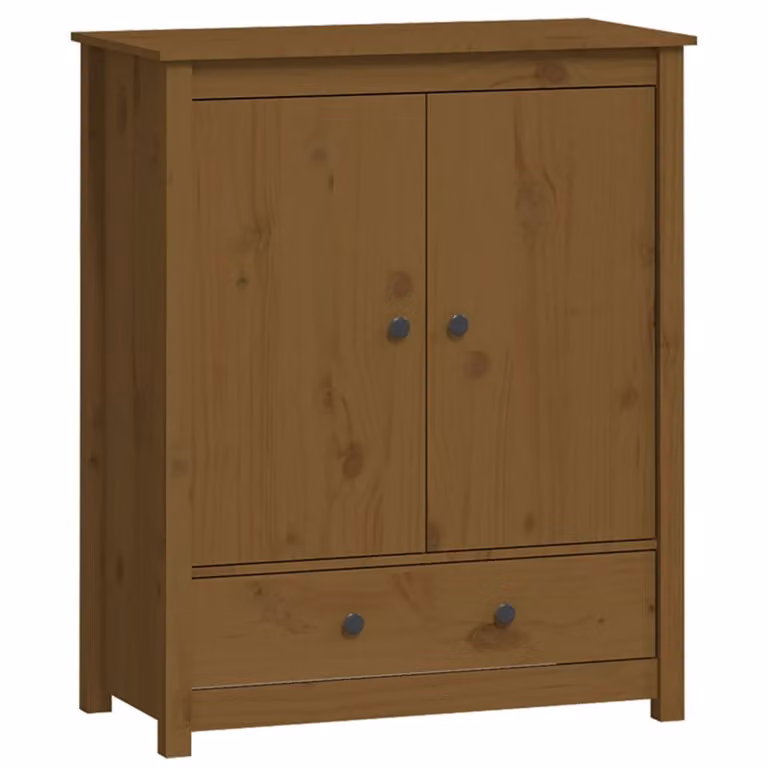 Credenza Marrone Ambra 83x41,5x100 cm in Legno Massello di Pino
