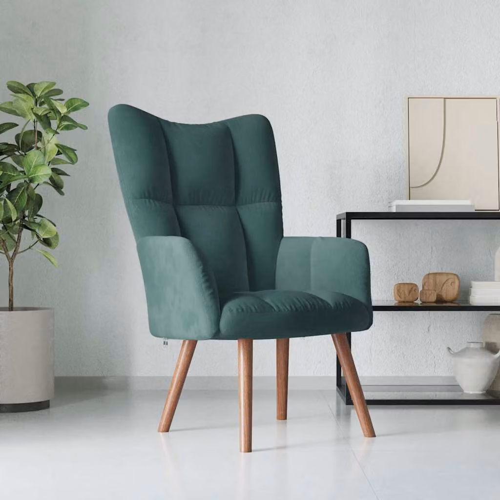 Maison Exclusive - Poltrona relax in velluto verde scuro