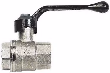 Valvola a sfera Bugat con leva in alluminio silver, modello FF straight, DN 50 PN 25
