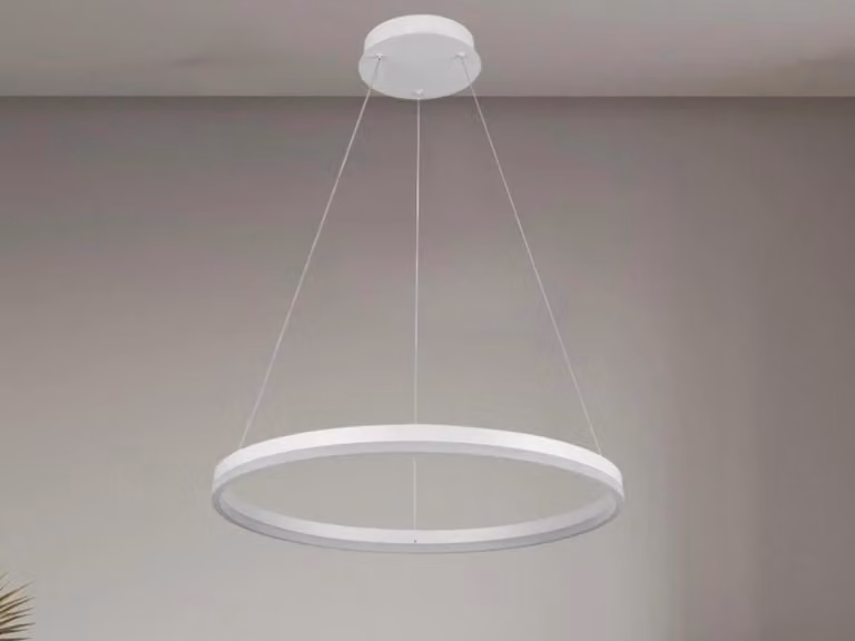 Lampada a sospensione LED con cavo, inclusa di telecomando, 42W - J4308/W