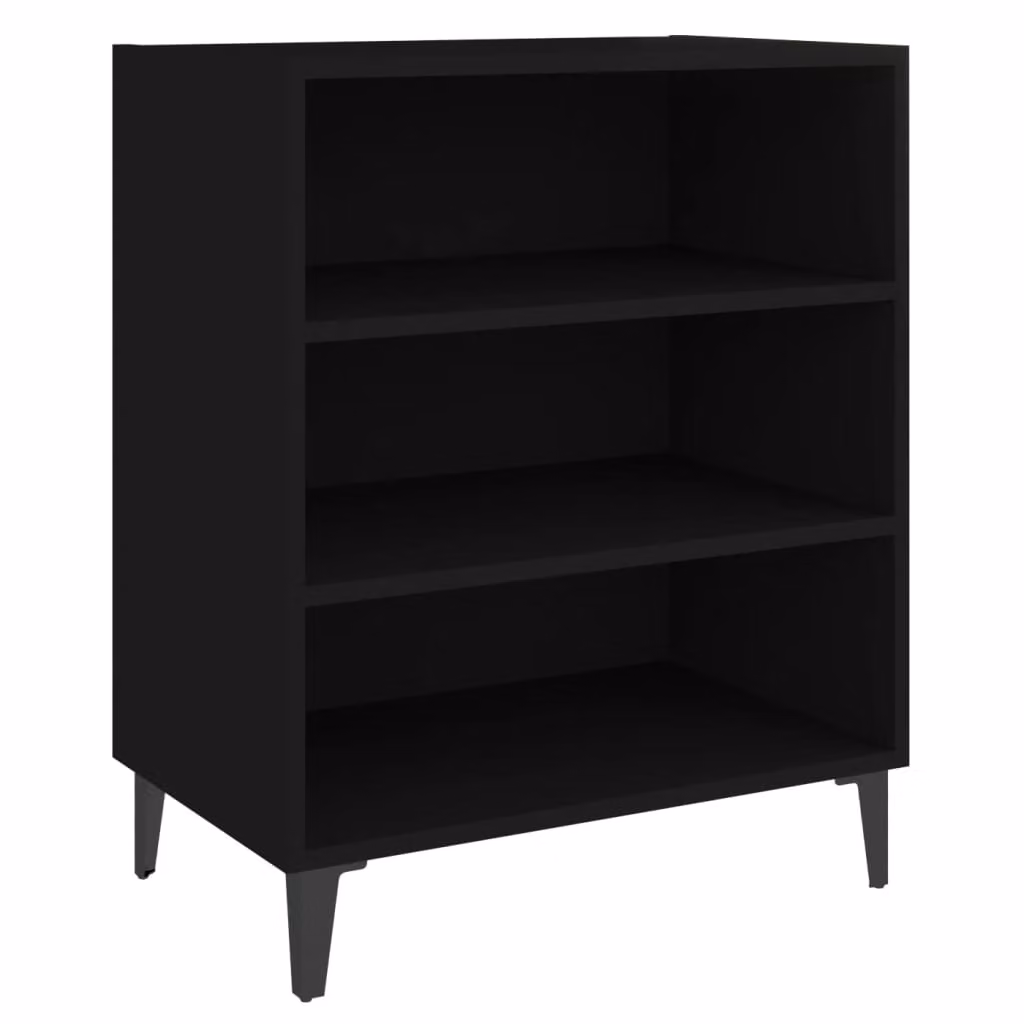 Credenza Nera 57x35x70 cm in Legno Multistrato