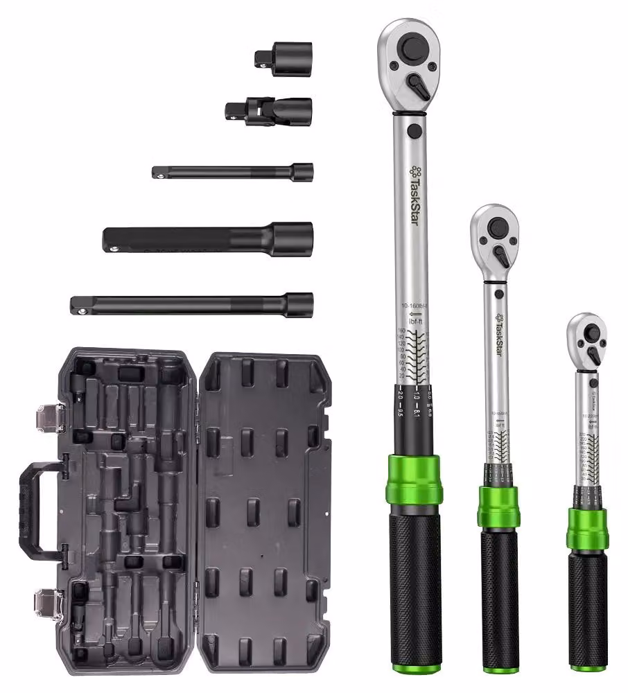 Chiave dinamometrica - Set da 8 pezzi - 10–227 Nm - Precisione del 3% - Adatta per auto, moto e biciclette
