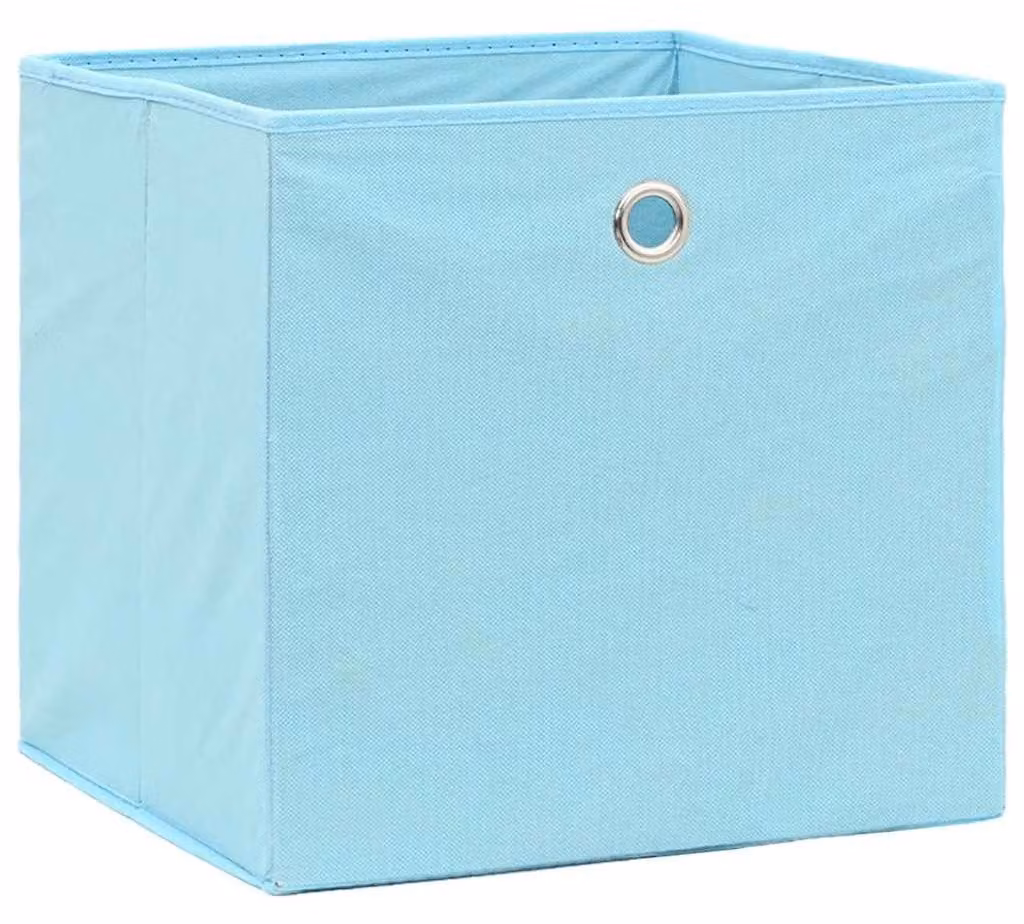 vidaXL Scatole portaoggetti 4 pz. Tessuto non tessuto 28x28x28 cm blu baby