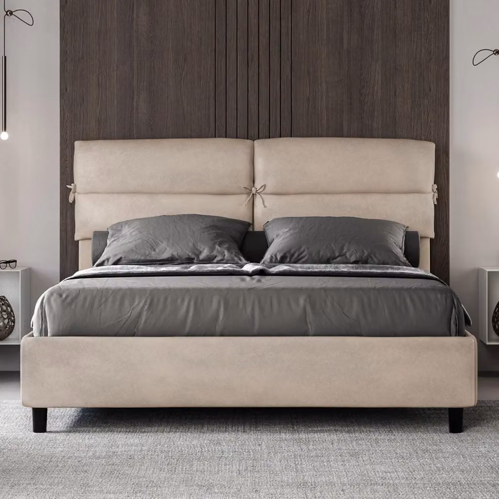 Letto Matrimoniale con Contenitore Nandy GIORDANOSHOP Colore Sabbia L: 170 cm, P: 200 cm, H: 110 cm – 2