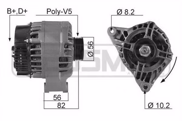 ERA 210143A Alternatore 70 A 14 V per FIAT DUCATO cassone/telaio (230), compatibile con PEUGEOT 106 II berlina (1A, 1C) e 306