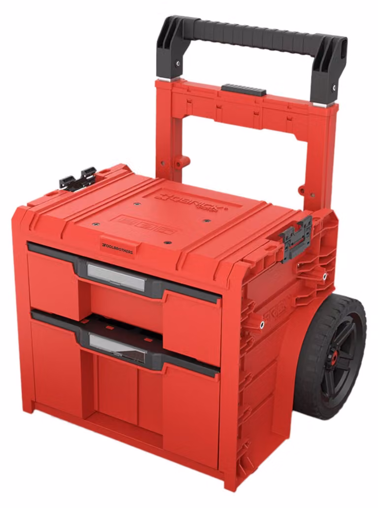 Toolbrothers RHINO L Drawer 2 Cart Plus ULTRA - Valigia portautensili mobile a cassetti 9,5 l 12 l con doppio manico telescopico
