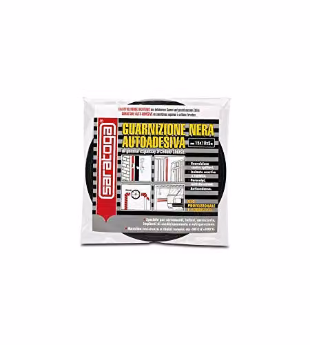 Saratoga Guarnizione Nera Isolante Parafreddo in Rotolo 5m - 15x10 mm