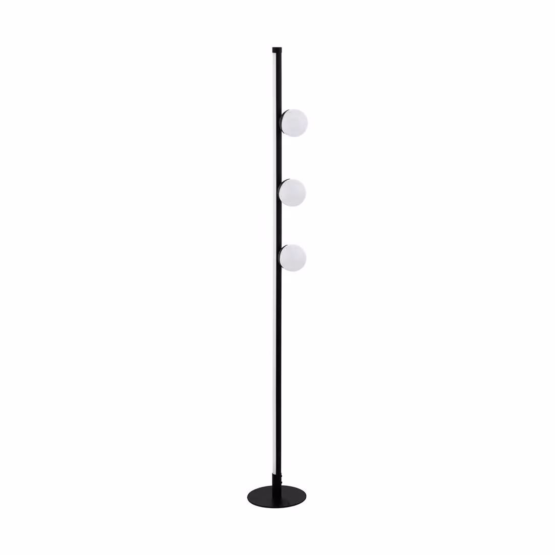 EGLO Lampada da terra LED Phianeros, lampada da terra, lampada da terra in acciaio e plastica, lampada da soggiorno, lampada da ufficio in nero, bianco, interruttore a scatto