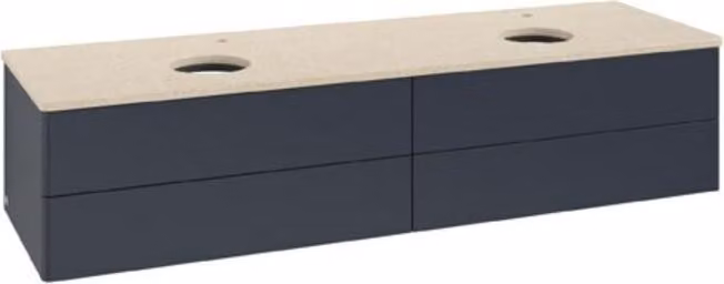 V&B Mobiletto senza struttura frontale Antao 160x50cm, HL, WBP botti., md bl. m Lac