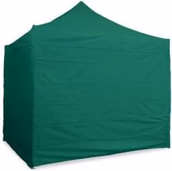 Tenda da festa a forbice 3x3 m in acciaio Standard 450 g/m² - 4 pareti laterali piene, rosso