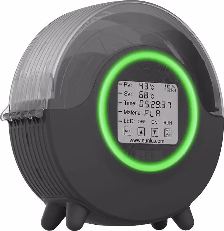 Box per l'asciugatura dei filamenti, display LCD, doppia sonda di temperatura, nero, EU PLUG