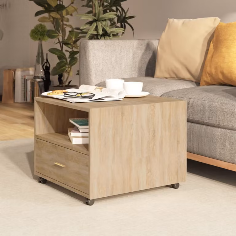 Maison Exclusive - Tavolino Sonoma in rovere 55x55x40 cm Materiale ligneo
