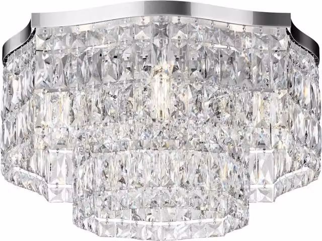 Plafoniera Contemporanea Dune Metallo Cromo 6 Luci