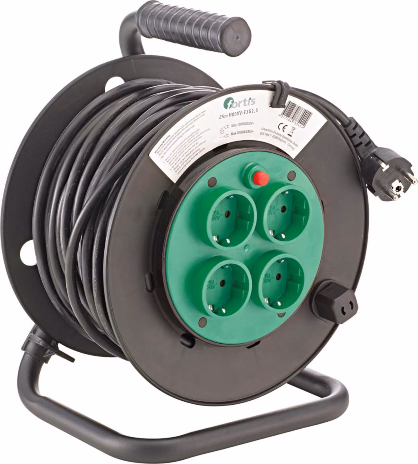 Avvolgicavo in plastica 25m H05VV-F3G1.5 FORTIS