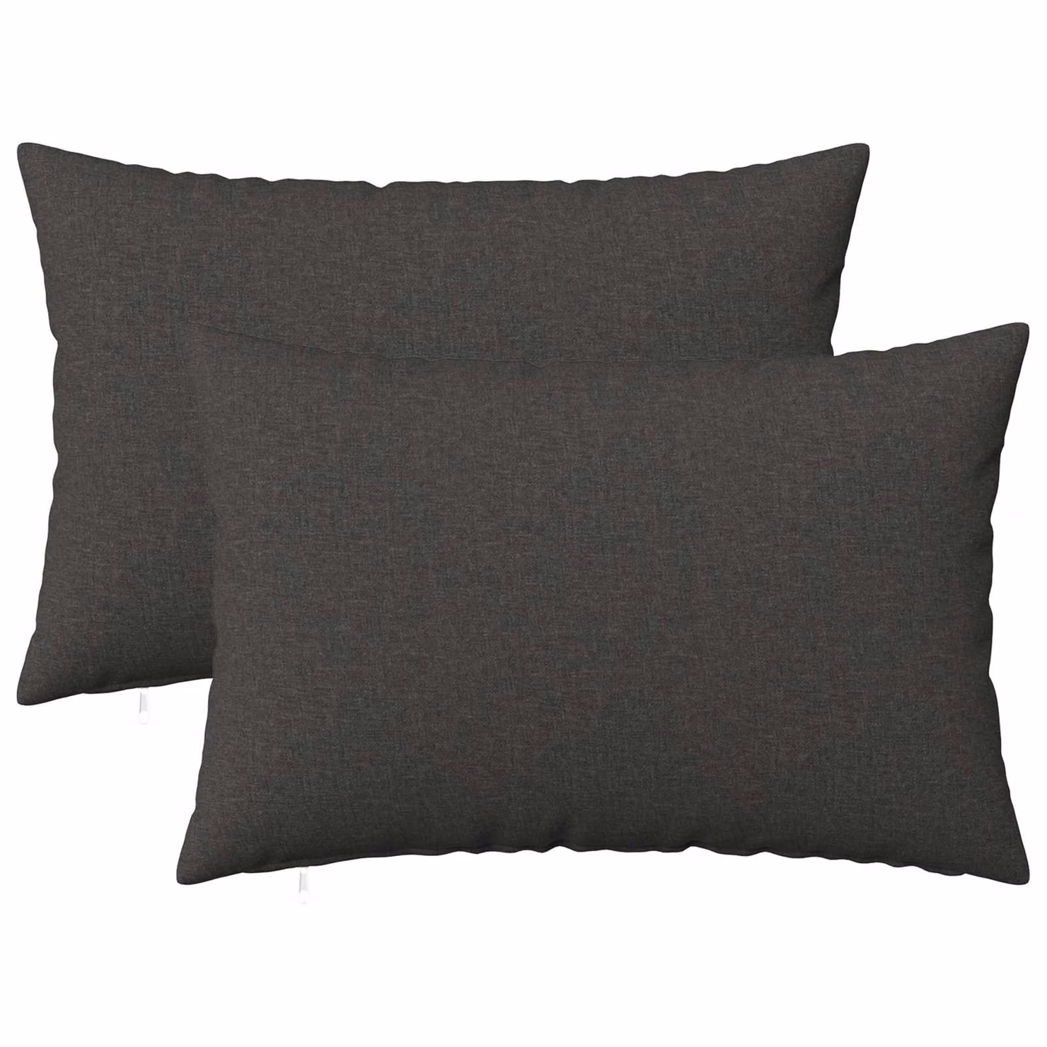 Set di 2 federe vidaXL HEERLEN in poliestere, colore antracite, L 50 cm x P 30 cm