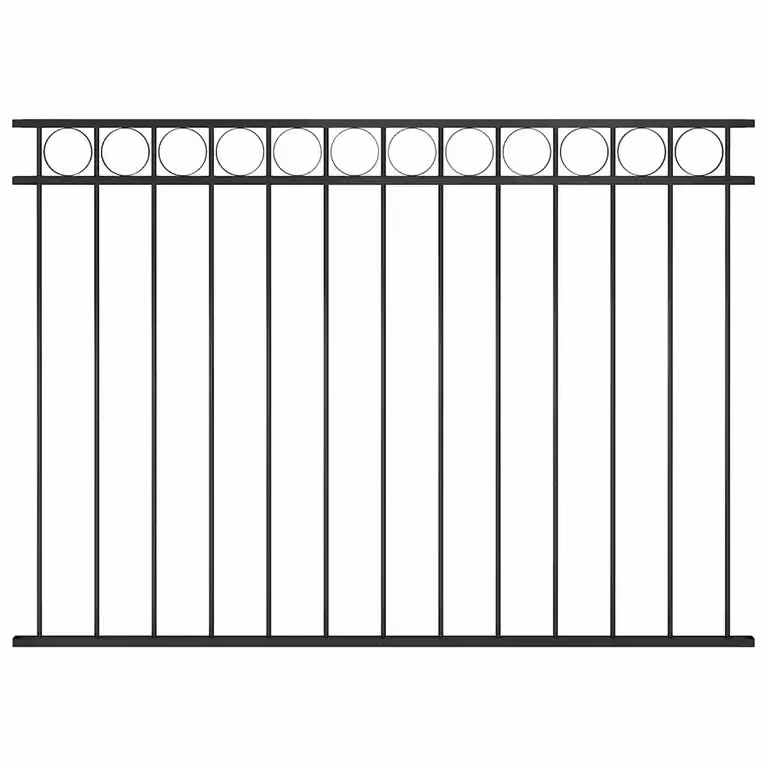 Pannello di recinzione ASSEN vidaXL in acciaio nero L: 163 cm, H: 120 cm
