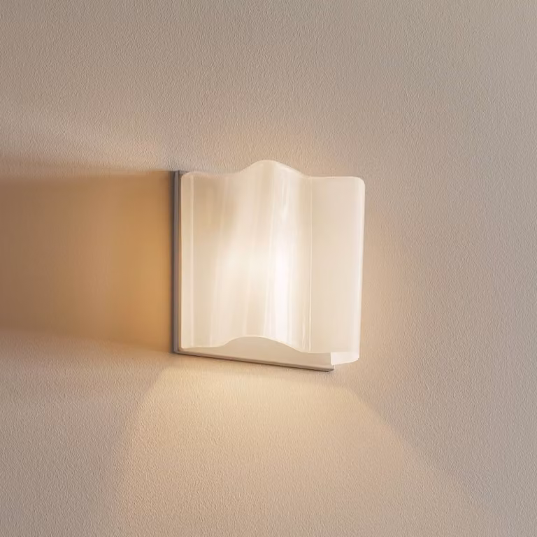 Artemide Applique da parete di design Logico Micro, dimmerabile, Bianco / Opale, Soggiorno / Sala da pranzo, Vetro, Design, Applique