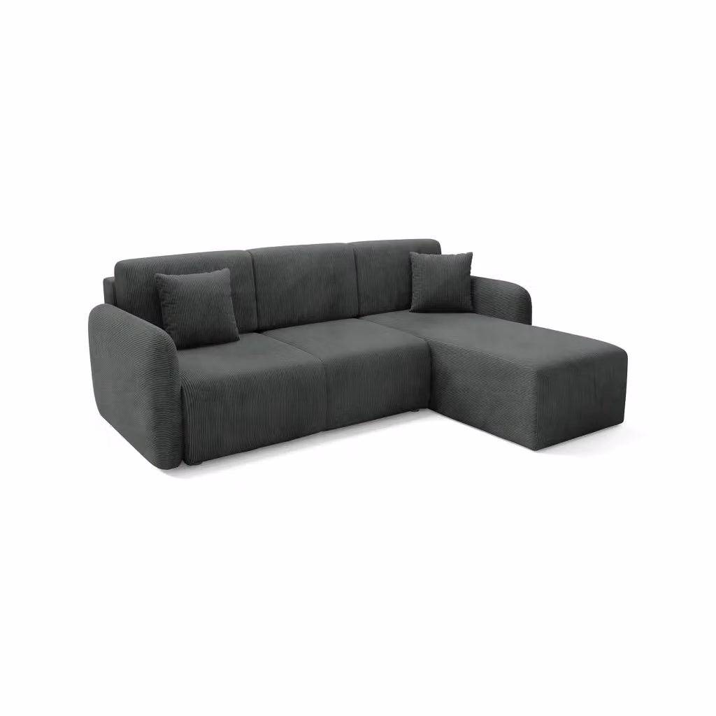 Divano Letto Ranco DMORA con Penisola Contenitore, Grigio, L/P/H: 245 x 185 cm – 2