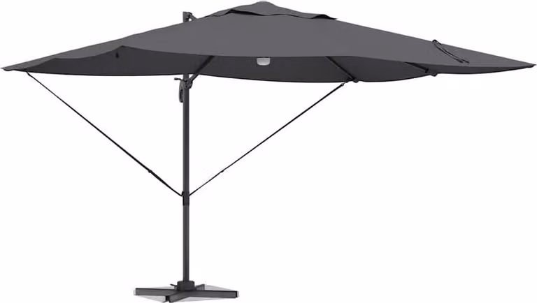 Ombrellone Antracite 351 x 250 x 253 cm Poliestere e Alluminio