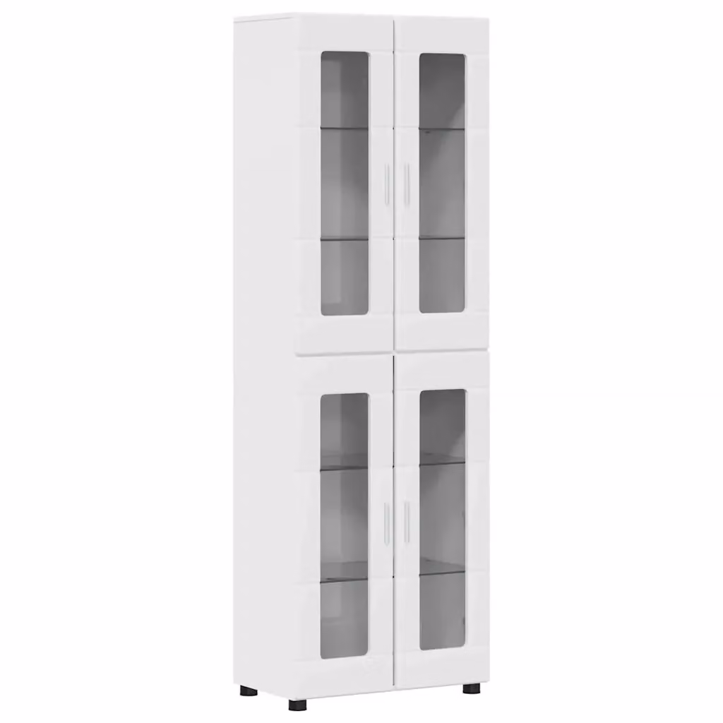 vidaXL Credenza Moderna Bianco Lucido L: 60 cm, P: 35 cm, H: 182 cm – 2