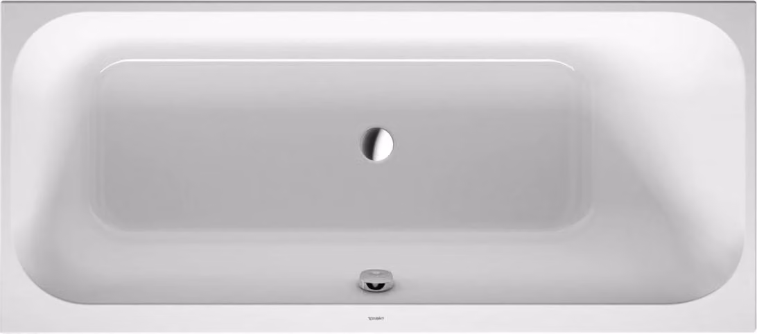 Duravit Happy D.2 Baignoire rectangulaire à encastrer, dossier incliné à droite, 1600x700x460mm, blanc, 700309000000000, 700309000000000