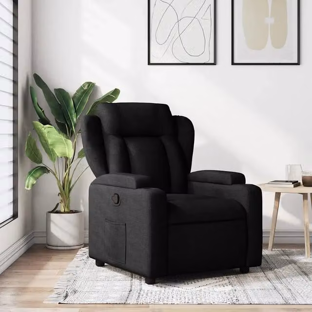 Divano Sedia-Poltrona reclinabile in tessuto nero 273676