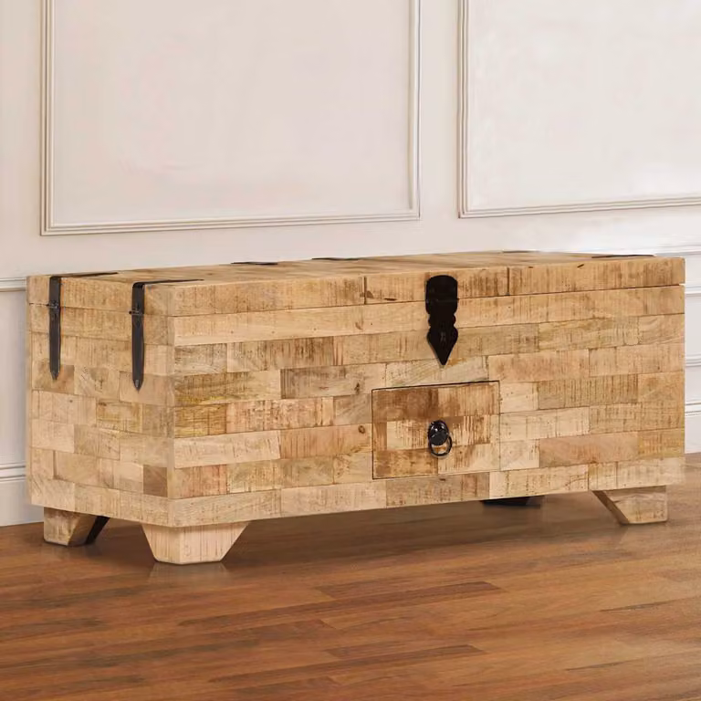 vidaXL Tavolino da Salotto in Legno Massello di Mango 80x40x35 cm