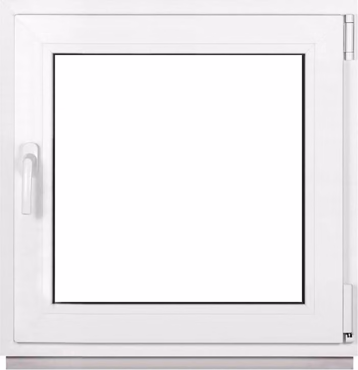 Finestra della cantina Bianco 700X700mm doppio vetro (32 mm) Anta e ribalta DIN destra