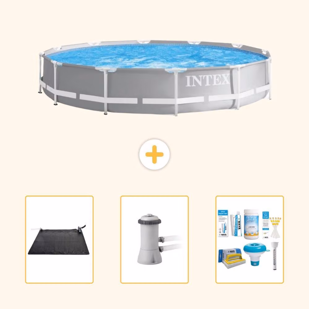 Struttura per piscina a forma di prisma - 366x76 cm - composta da 4 elementi - modello S22484